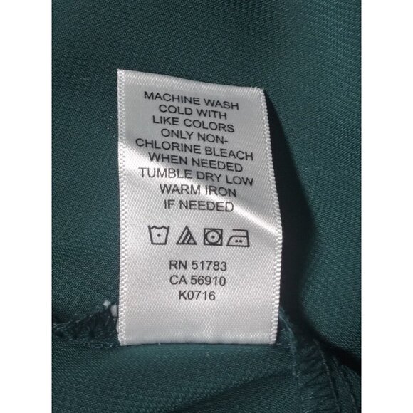 Maurices Tunic Top Womens 3X dark Green Long sleeve sheer dotted V neck pullover - Picture 11 of 13